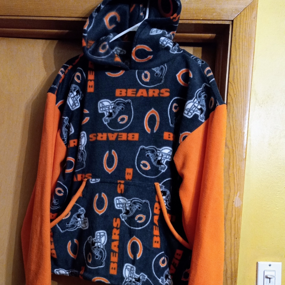 NEW*** HANDMADE FLEECE HOODIE KANGAROO POCKET BEARS MOTIF  L-XL